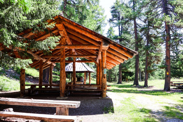 Gedeckte Picknickplätze