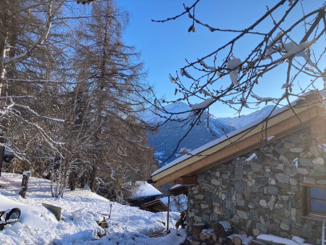 Vue depuis le derrière du chalet
